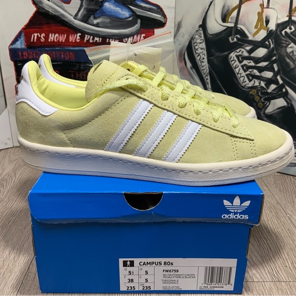 adidas Other - New Mens adidas Originals Campus 80s Yellow Lemonade Shoes 5.5M/7W - 6M/7.5W US